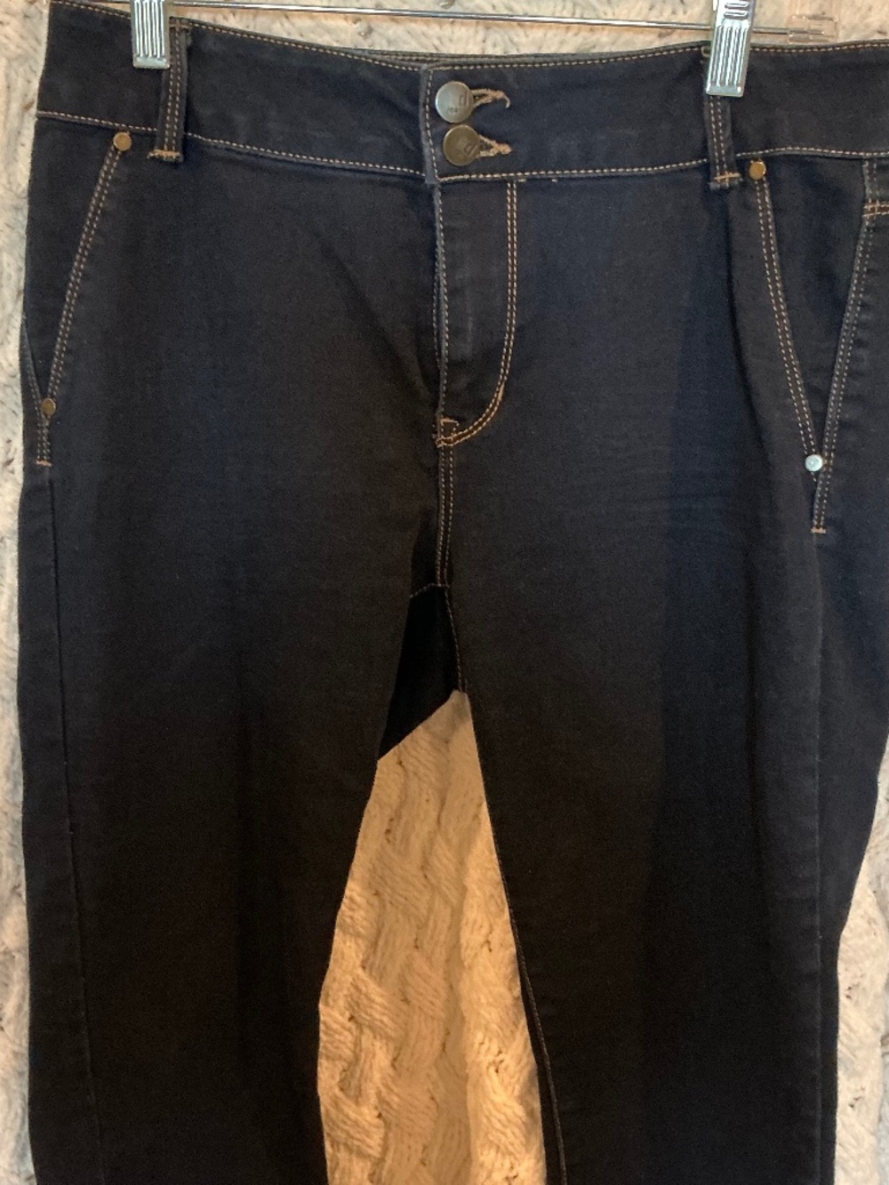 Denim stretch capris